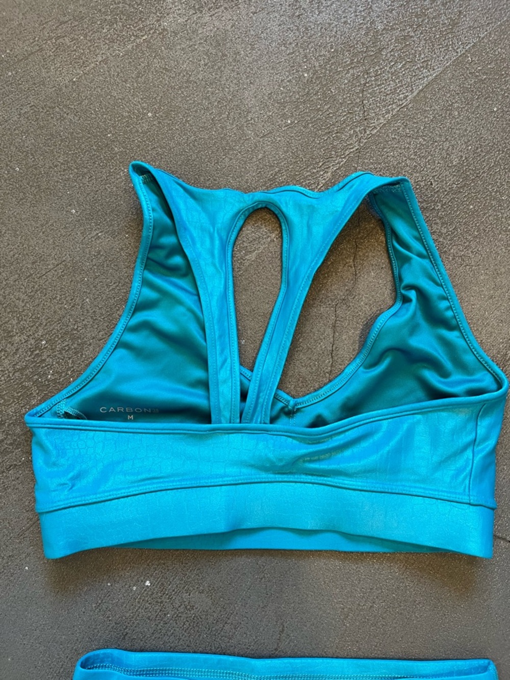 Carbon38 Bright Turquoise Sports Bra & Leggings Set - Picture 4 of 6